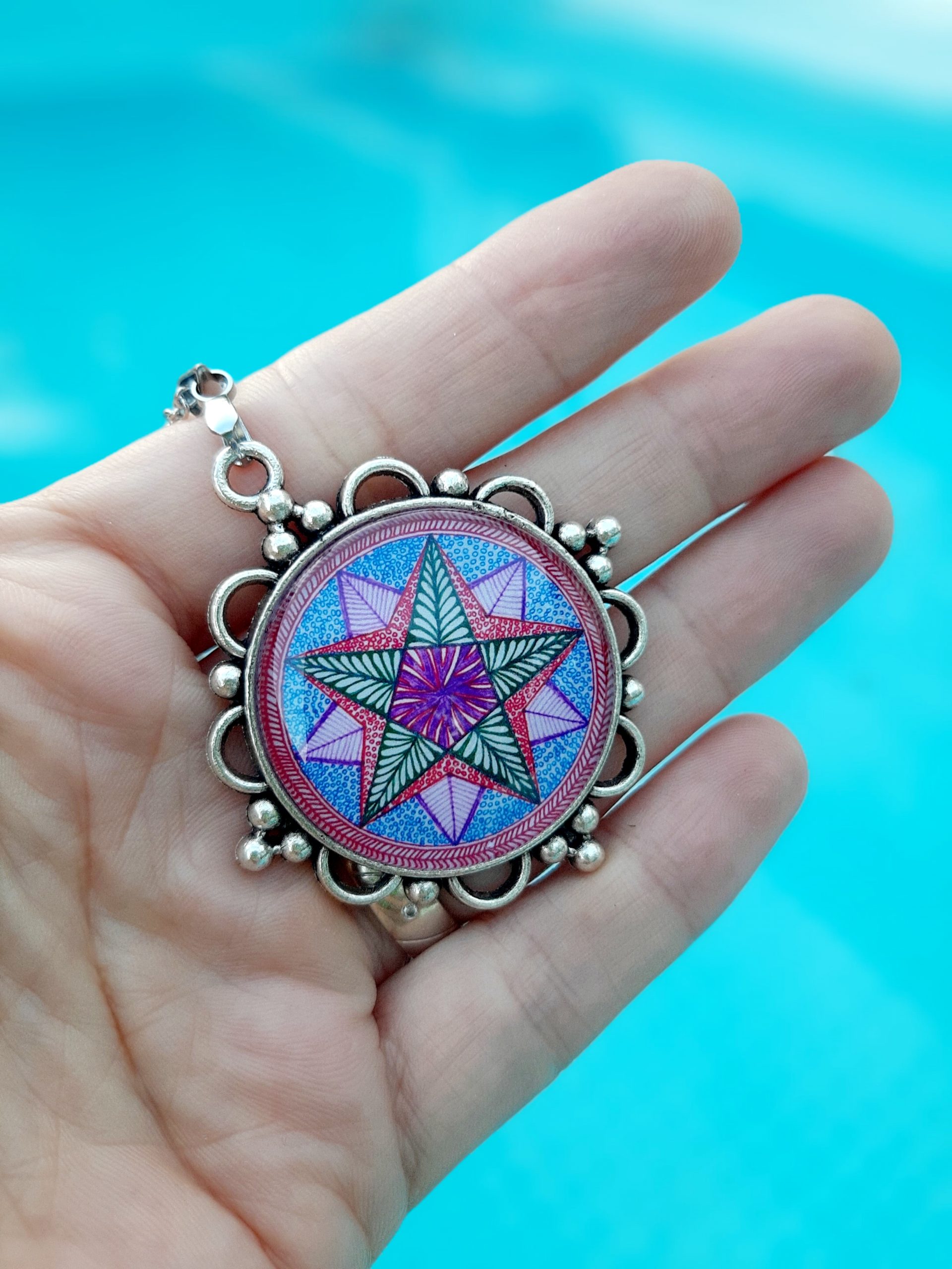 Verižica – MANDALA PIRAMIDNA ZVEZDA